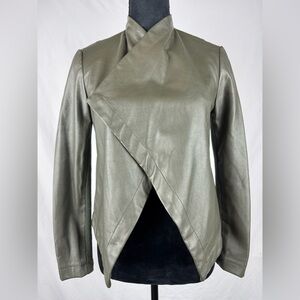 BB Dakota Vegan Leather Green Jacket